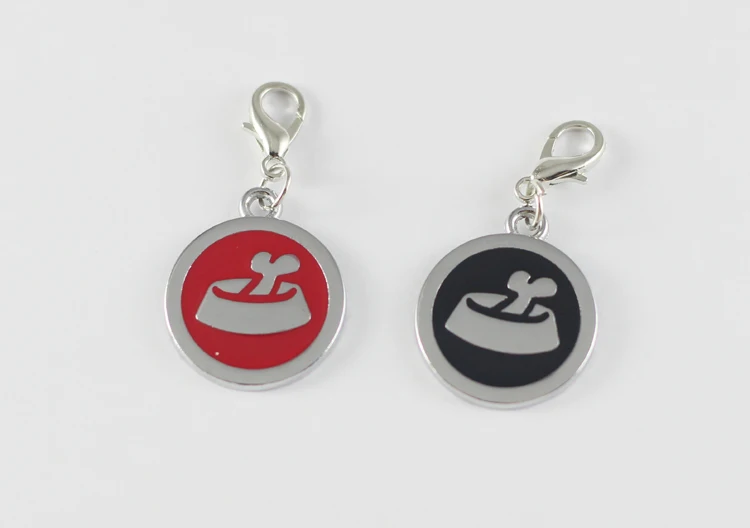 100 шт./лот цветные бирки из нержавеющей стали для домашних животных с