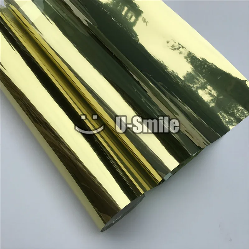 VLT 15% золотисто серебряная Тонирующая пленка для окон на солнечных батареях дома