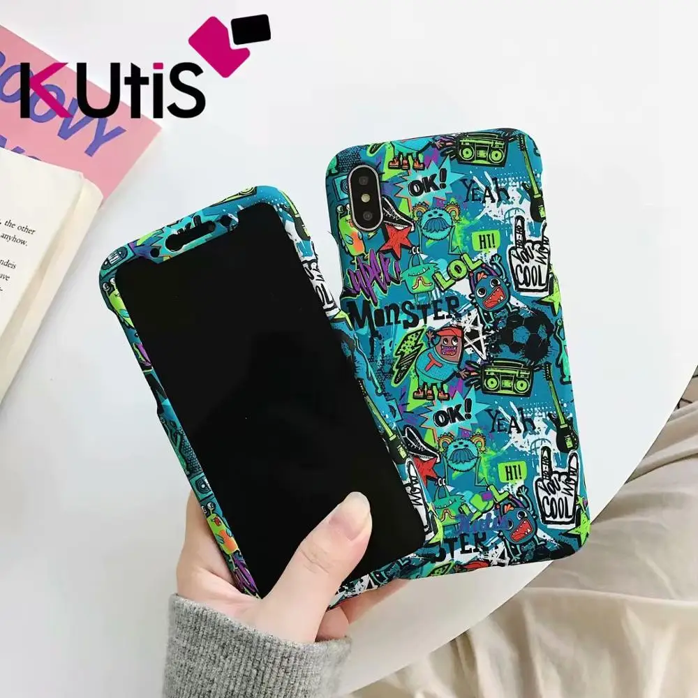 Жесткий ПК полное покрытие чехол для iPhone X XS MAX XR 360 градусов полный корпус 6 6s Plus 8 7