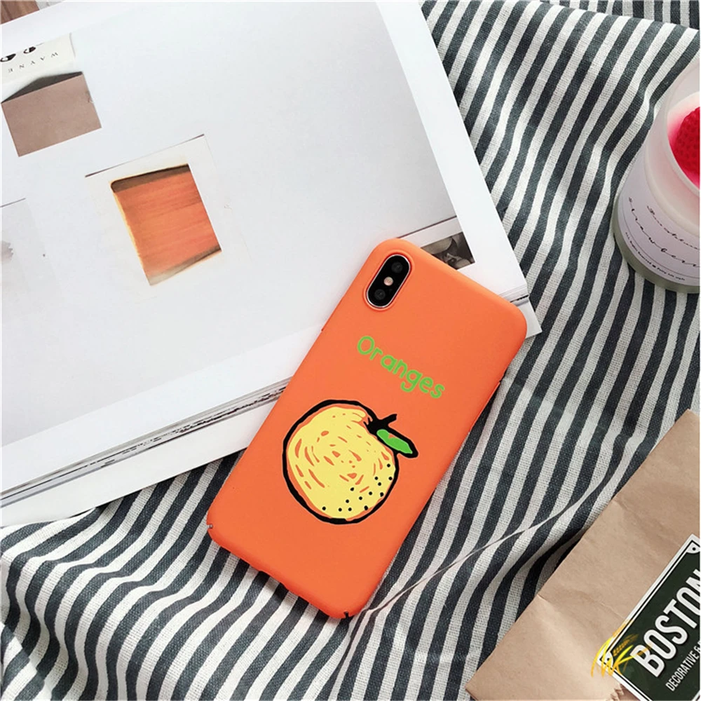 Summer fruit Strawberry watermelon Orange lemon Cartoon Pattern Phone Case For iPhone 6 6S Plus 7 8 X 10 Hard PC Cover Capa |