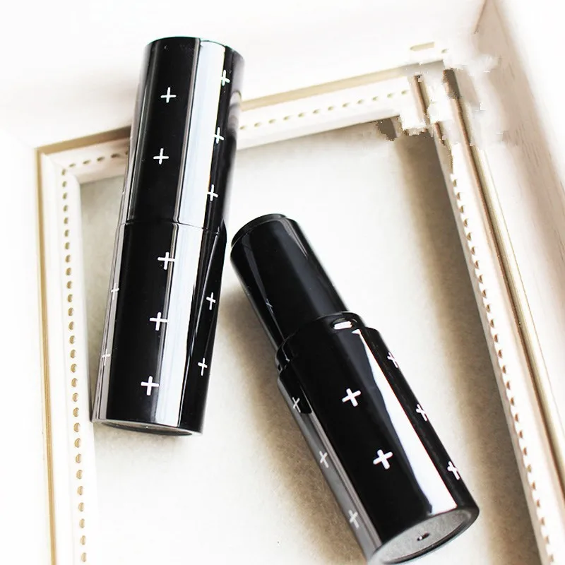 Черные модные пустые косметические контейнеры туба для губной помады трубки губ