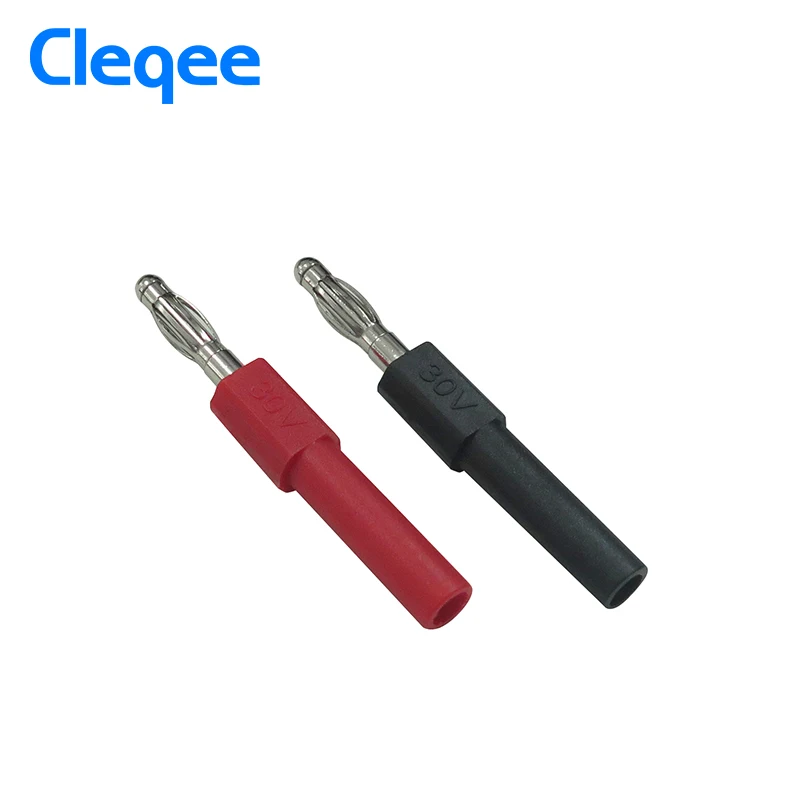 Лидер продаж штепсельная вилка типа банан Cleqee P7021 2 шт. 4 мм штекер папа гнездо для
