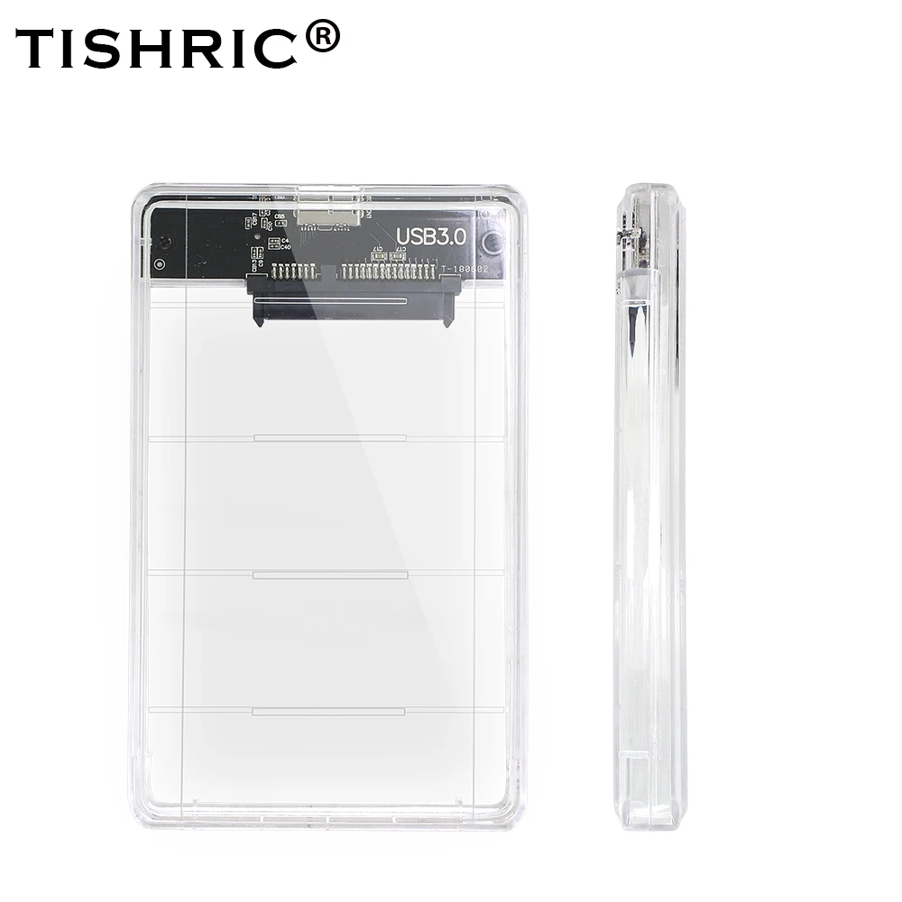 TISHRIC прозрачный Caddy HDD корпус 2 5 SSD SATA к USB 3 0 адаптер Жесткий диск Optibay ТБ протокол