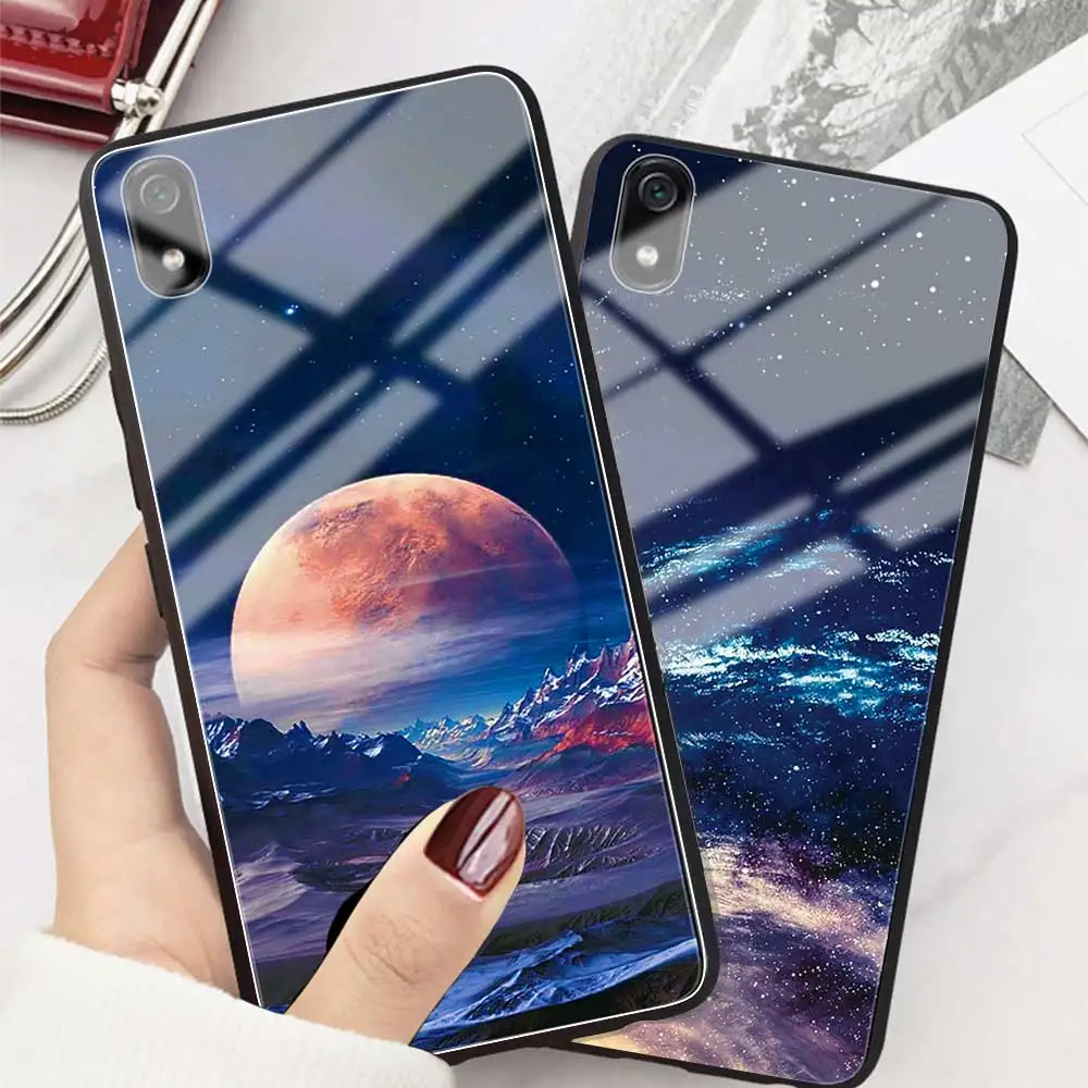 Градиентный чехол из закаленного стекла для Xiaomi Redmi K20 9T Pro 7A Note 7 5 Plus 6 A2 Lite с
