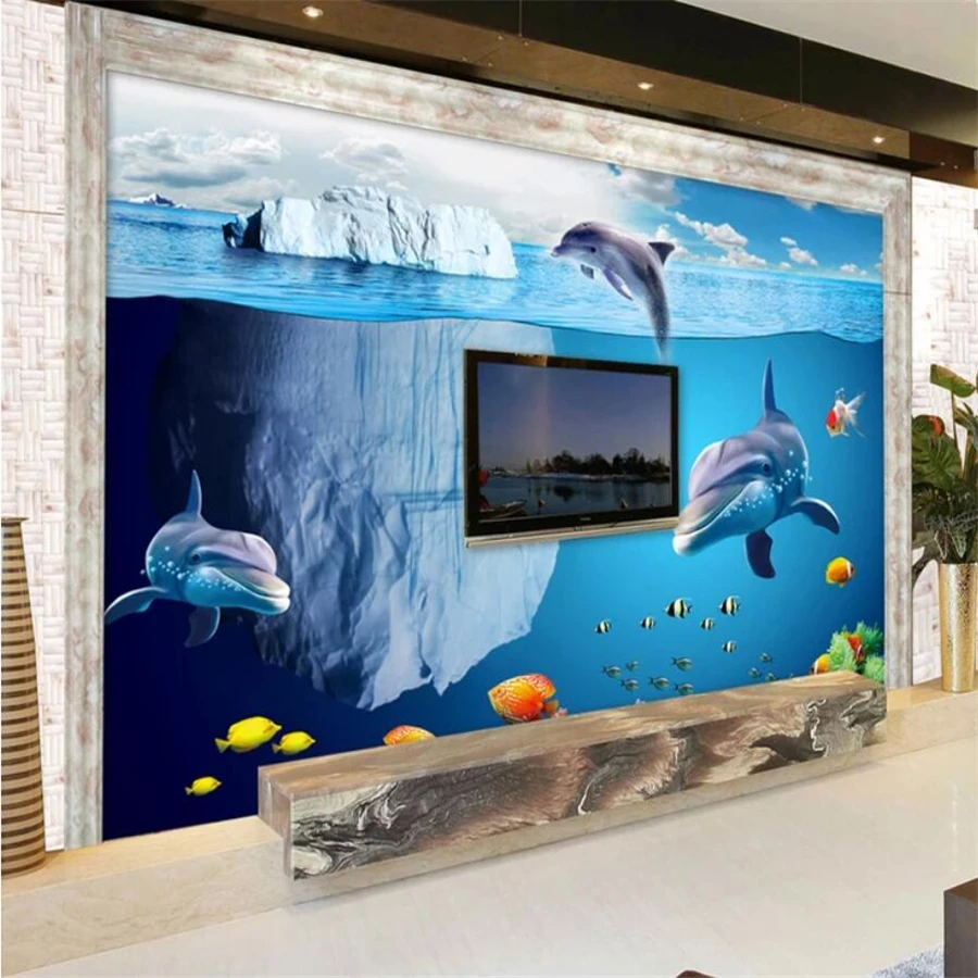 Beibehang пользовательские обои 3d Фото Фреска подводный мир Айсберг Гостиная ТВ фон