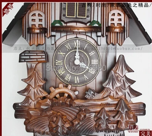 Хронометраж Моды Ручной Работы Дерево Немой Небольшой Дом Настенные Часы