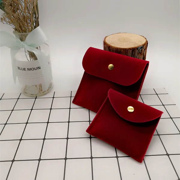 Jujube Red 8x8 11x11 см Jujube красные ювелирные бархатные сумки кошелек пряжка мешок ювелирные изделия конфеты подарок конверт Упаковка Сумки двусторонний бархат - Цвет: Jujube Red