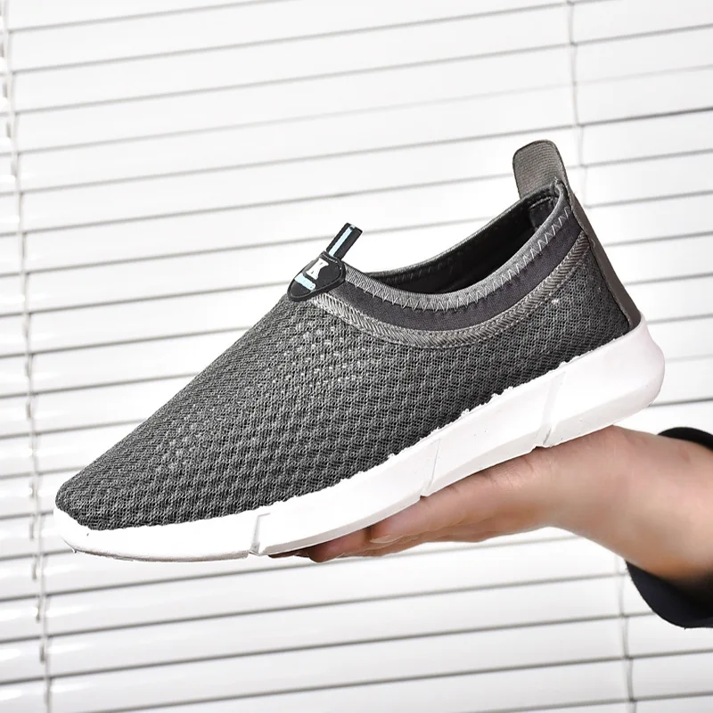 2019 New Sneakers Men's Summer Plus Size 35-46 Comfortable Casual Shoes Mesh Breathable Loafers Flats Footwear | Обувь