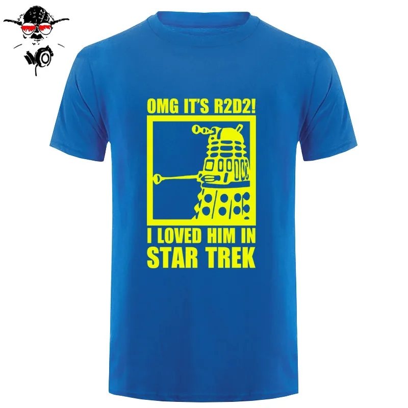 Новая летняя забавная футболка OMG It's R2D2 далек Звездные войны Dr Who Trek хлопковая футболка для мужчин - Цвет: 10