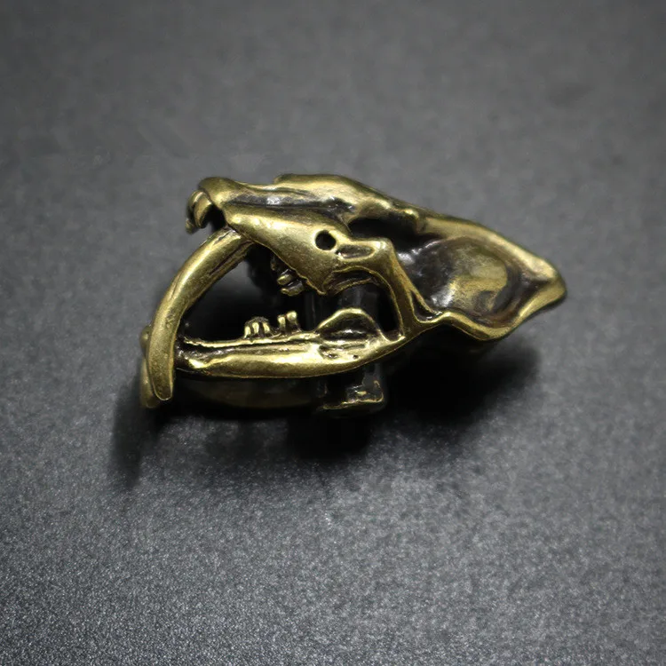 Пряжка из чистой меди для головы динозавра латунная индивидуальная декоративная