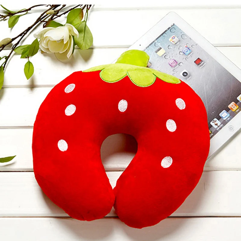 Дорожная U образная подушка для шеи удобная мультяшная Автоматическая подставка