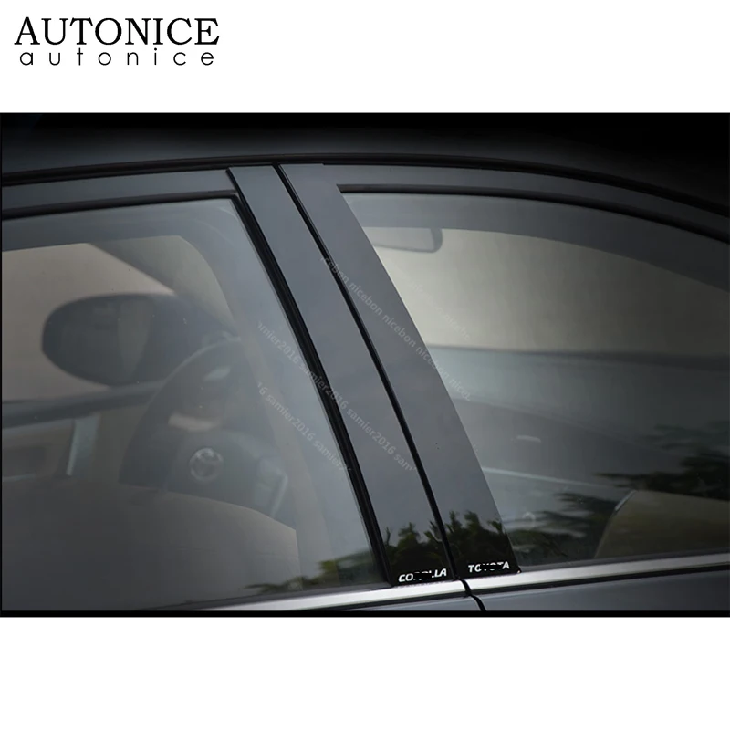 6 шт. блестящие окошки с зеркальным эффектом для Toyota Corolla 2014-2018 | Автомобильные