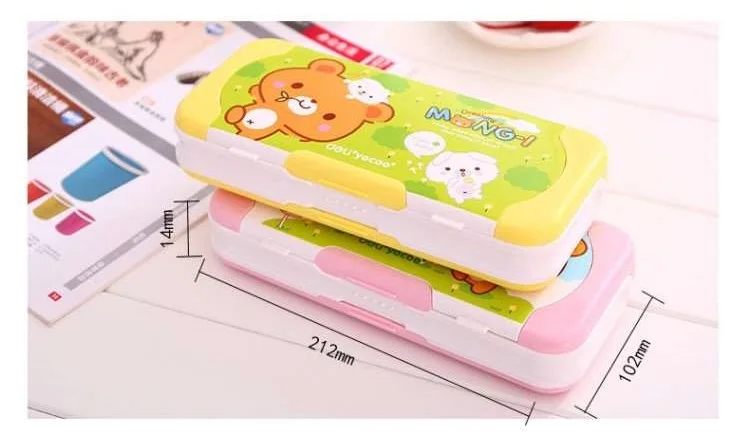 DELI estuche escolar многофункциональный чехол для карандашей ученик каваи канцелярская коробка детский трехслойный Пенал чехол s школьные принадлежности