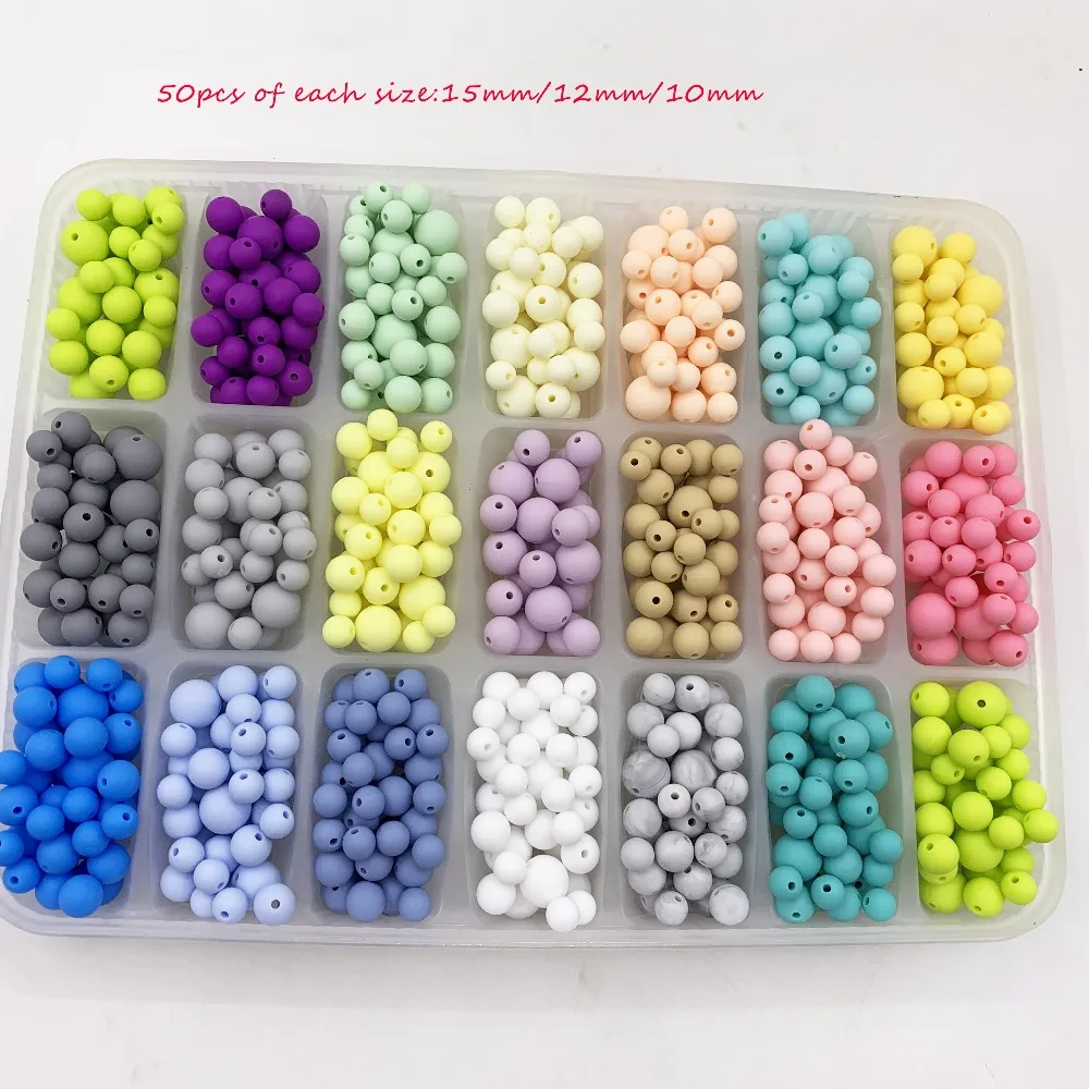 Силиконовые бусины для ювелирных изделий набор сделай сам 150 шт./лот силиконовые