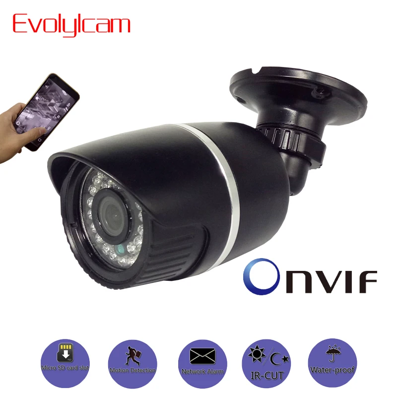 Evolylcam проводной Micro SD/TF слот для карт Full HD 1080P 2MP IP камера сетевая сигнализация Onvif P2P