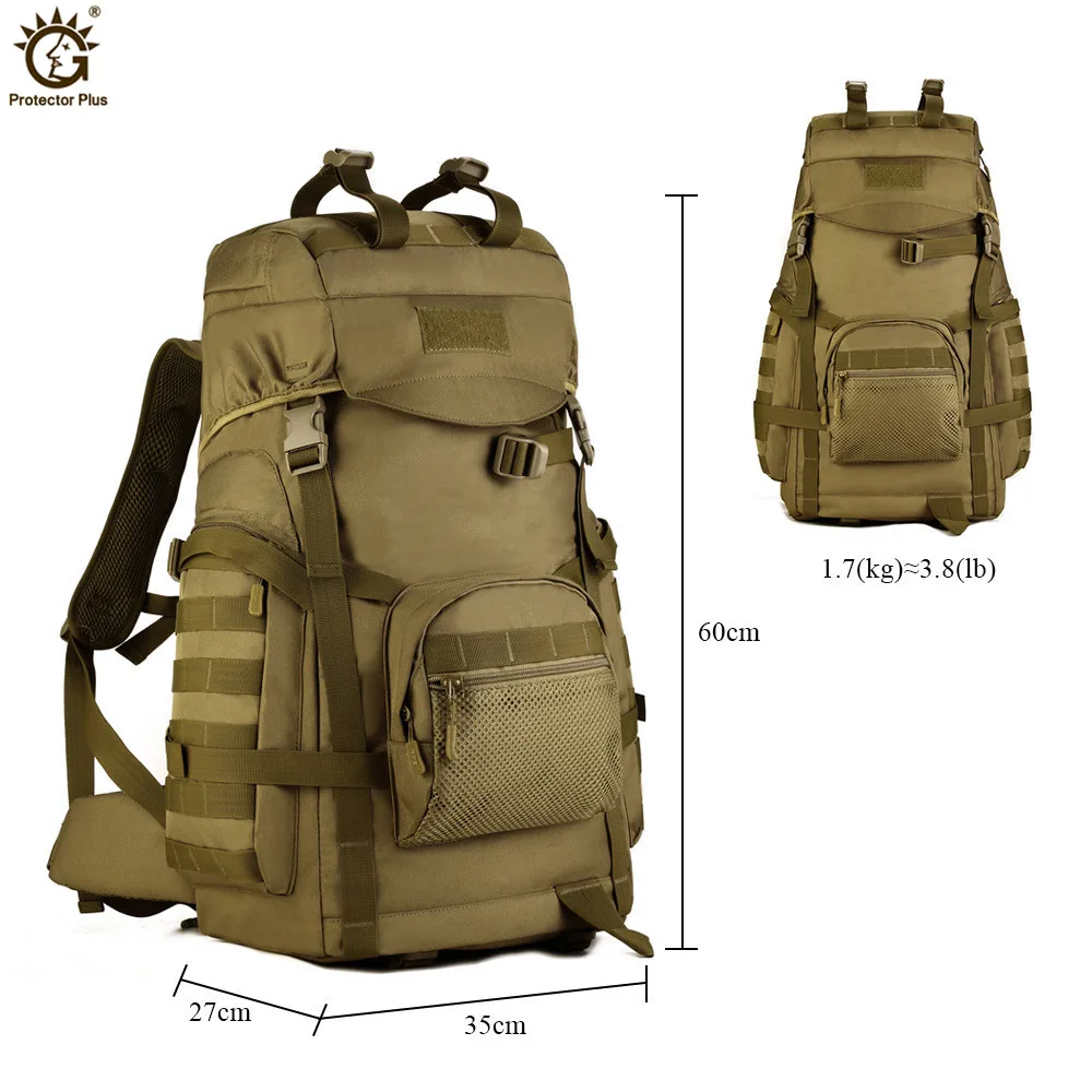 Вместительный мужской военный тактический рюкзак Molle 60 л для женщин и мужчин