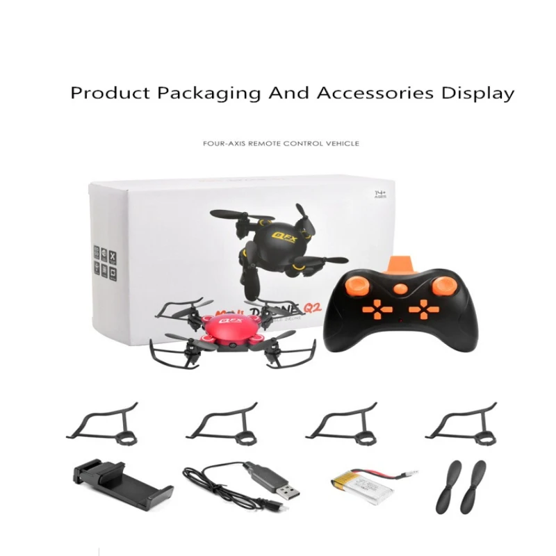 

2.4G small body big energy folding six-axis drone fixed height WiFi aerial photography LED lights 360 rollover voice control