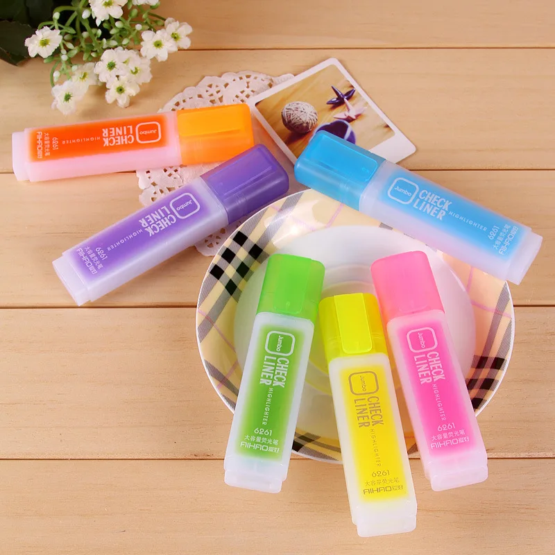 Маркер флуоресцентный 6 цветов для рисования|highlighter pen|fluorescent highlighterfluorescent pen |
