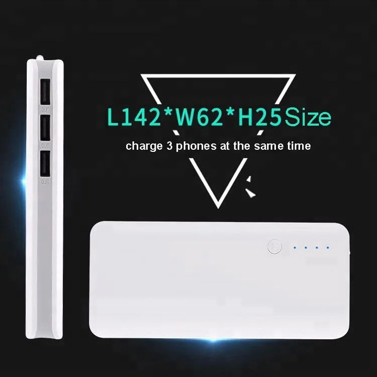 Внешний аккумулятор 10000mAh 5V 2.1A 3 USB зарядное устройство 18650 аккумулятор внешний аккумулятор