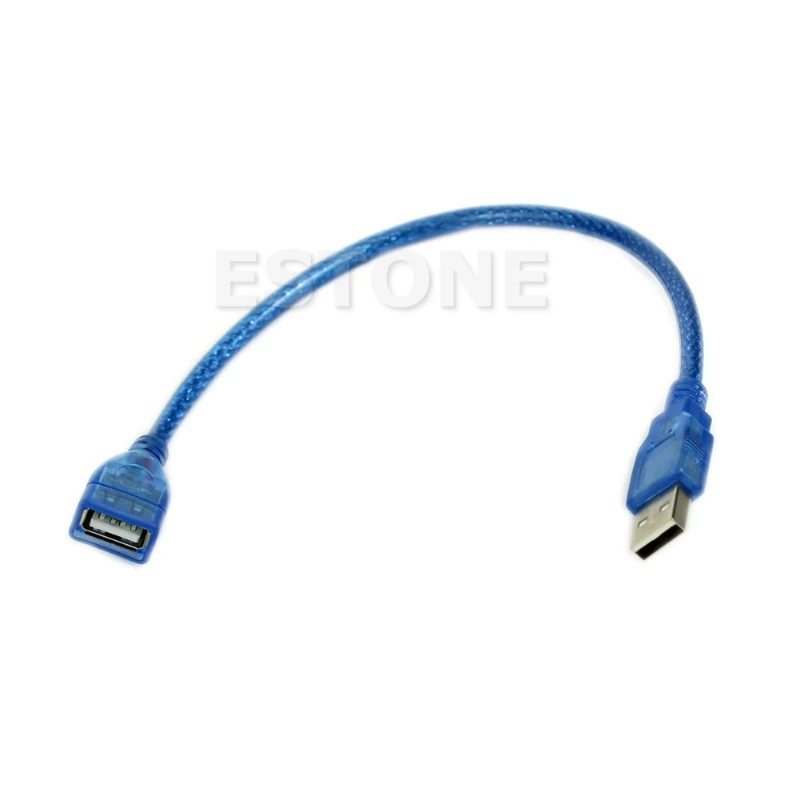 23cm Short USB 2.0 A Female To Male Extension Cable Cord Blue Drop Shipping Support | Электроника