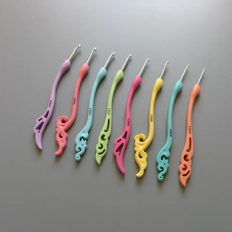 8 размеров/набор Алюминиевые крючки для вязания|crochet hooks knitting needles|knitting needlessoft crochet |