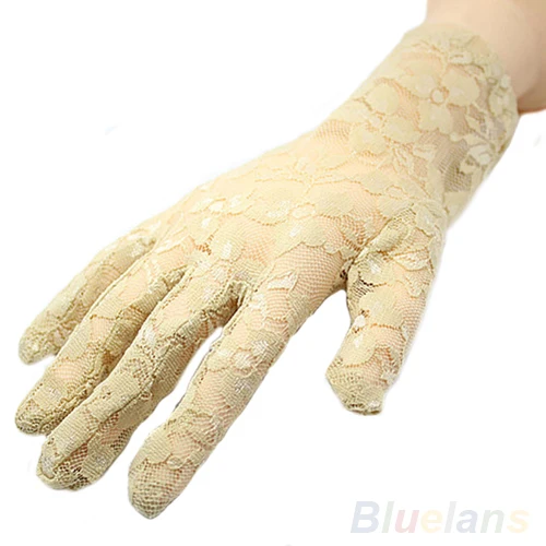Женские сексуальные черные красные белые бежевые кружевные перчатки для