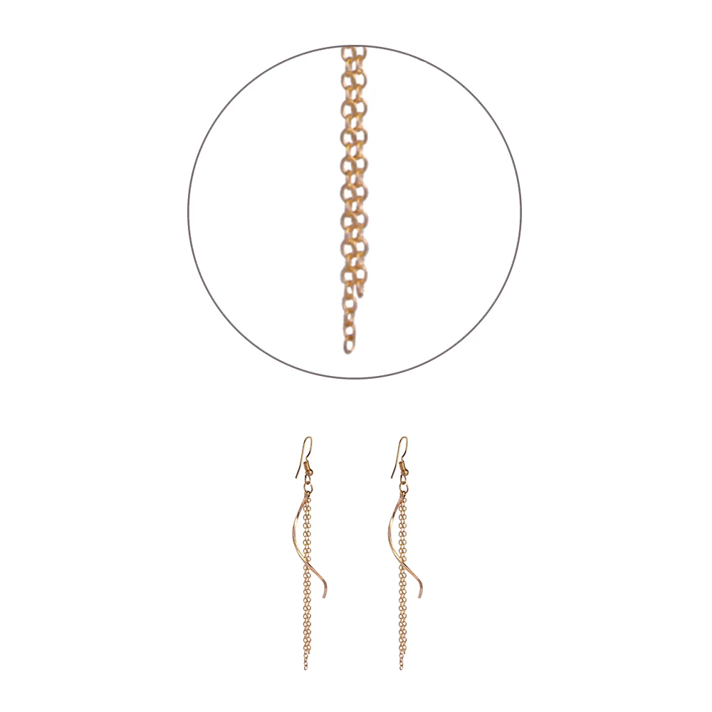 Модные длинные серьги с кисточками и цепочкой минималистичные летние