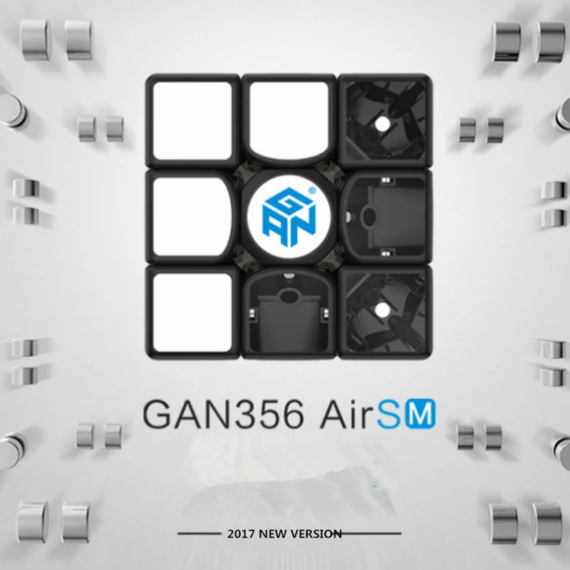 Gan 365 Air SM 3x3x3 скоростной куб черный цвет GAN AIR Магнитный головоломка обучающие
