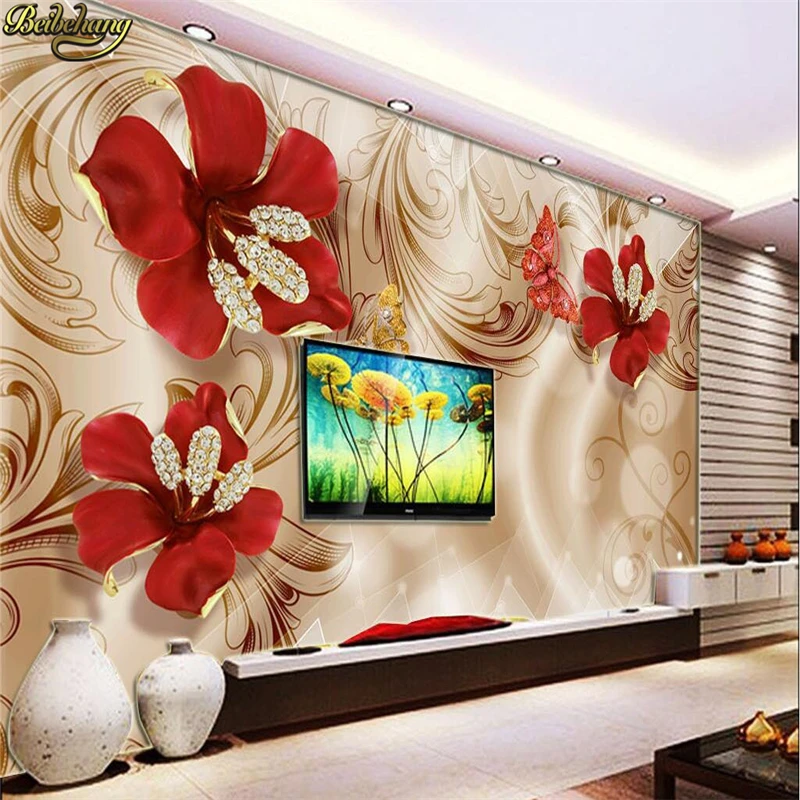 Пользовательские фото обои большой росписи 3d Европейский дворец ветер золотые