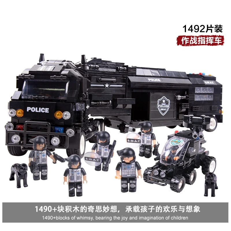 1492 шт. детские игрушки Совместимость с legoingly городской спецназ серии защитник