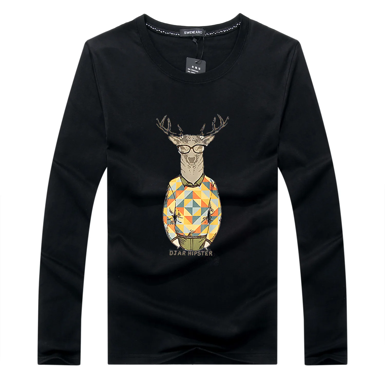 SWENEARO осенне-зимние мужские брендовые 2017 Модные однотонные топы с подставкой и