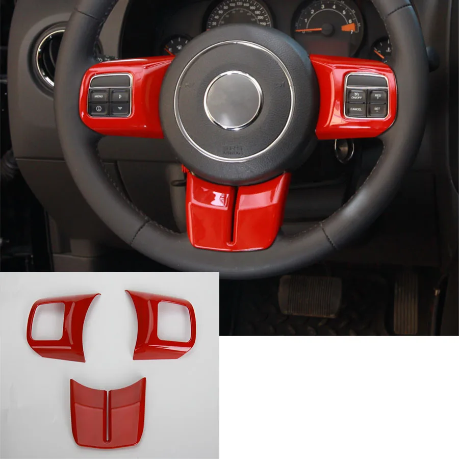 Для Jeep Grand Cherokee 11-13 Внутренняя Кнопка рулевого колеса декоративная панель