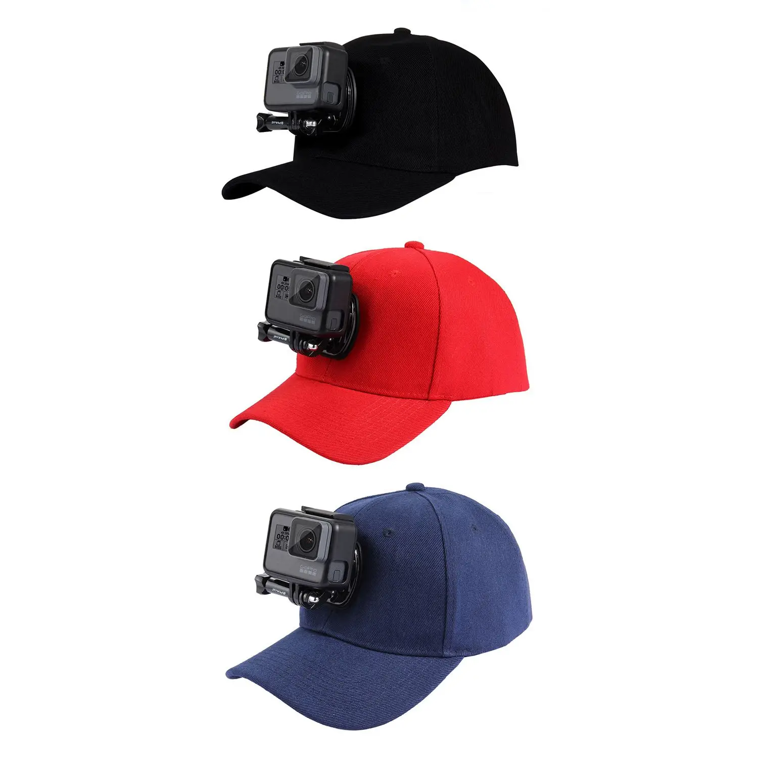 Для Go Pro Аксессуары Открытый шляпа от солнца Topi бейсболка W/держатель крепление для GoPro HERO5 HERO4 Session HERO 5 4 3 2 1 синий