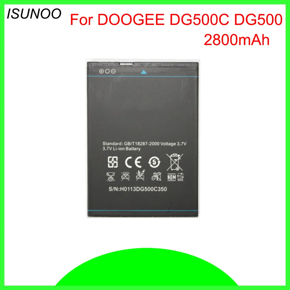 Аккумулятор ISUNOO B-DG500C Для Doogee DG500C BDG500C 2800 мА · ч, высокое качество, мобильный телефон