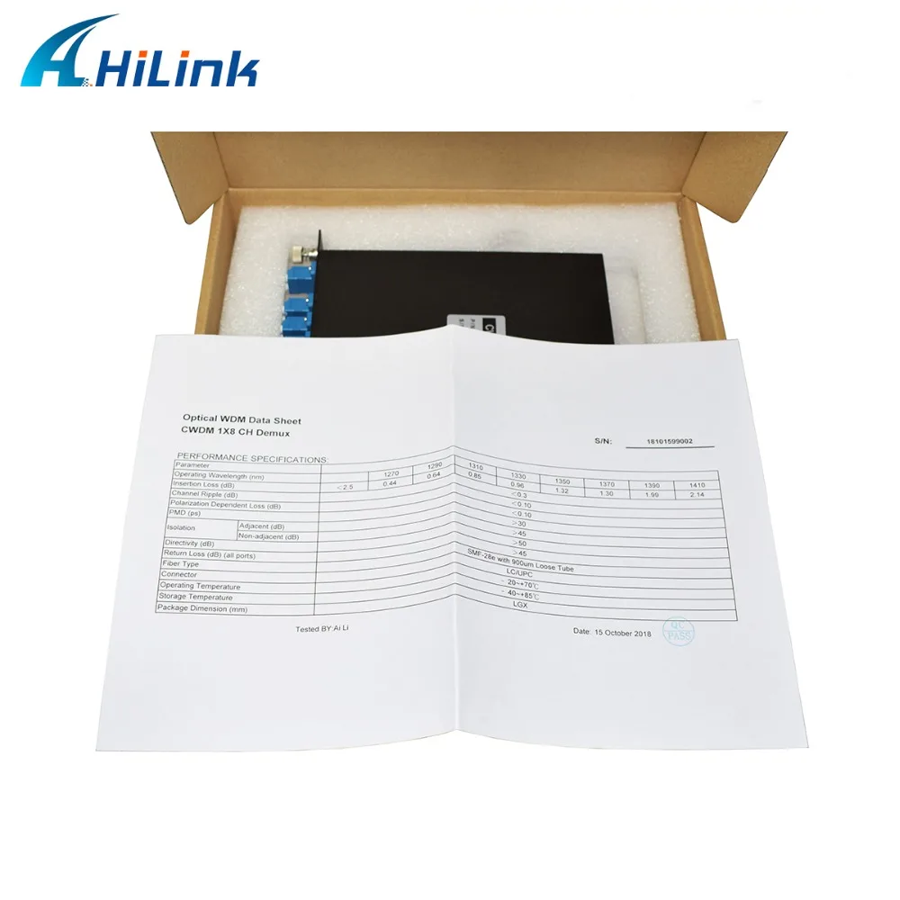 Hilinktech LGX Box 4/8/12/16 Каналов CWDM Mux/Demux одноволоконный 1270 1610nm LC/UPC|Оптоволоконное