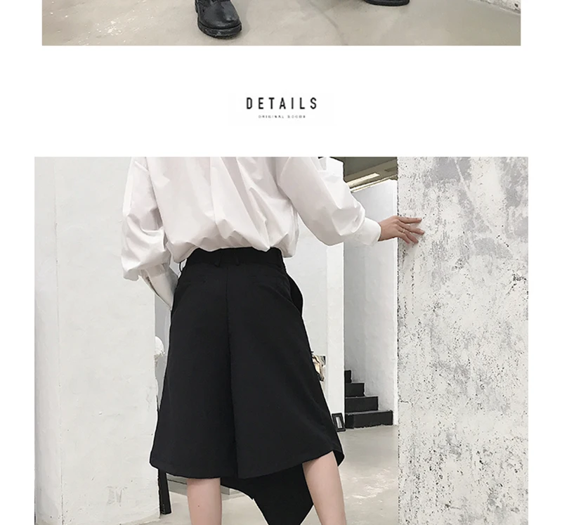 Шаровары Длинные мешковатые шорты мужские хип-хоп Короткие юбки Kilt Harajuku Bermuda Masculina повседневные свободные Панк мужские шорты готическая юбка для мужчин s