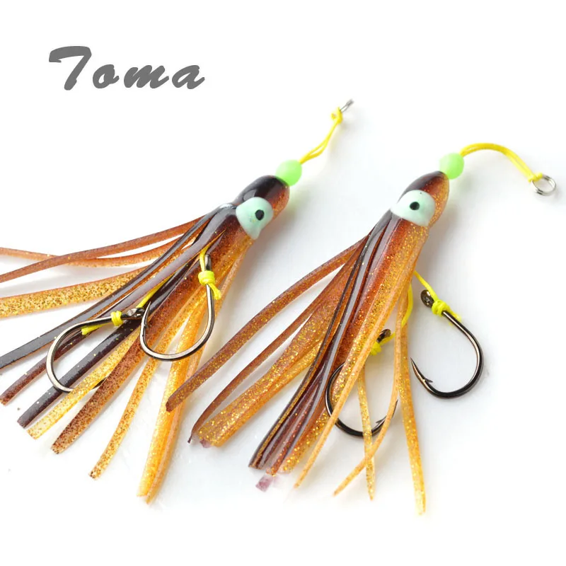 Тома 3 шт./лот Колеблющаяся блесна приманка рыболовные крючки силиконовые
