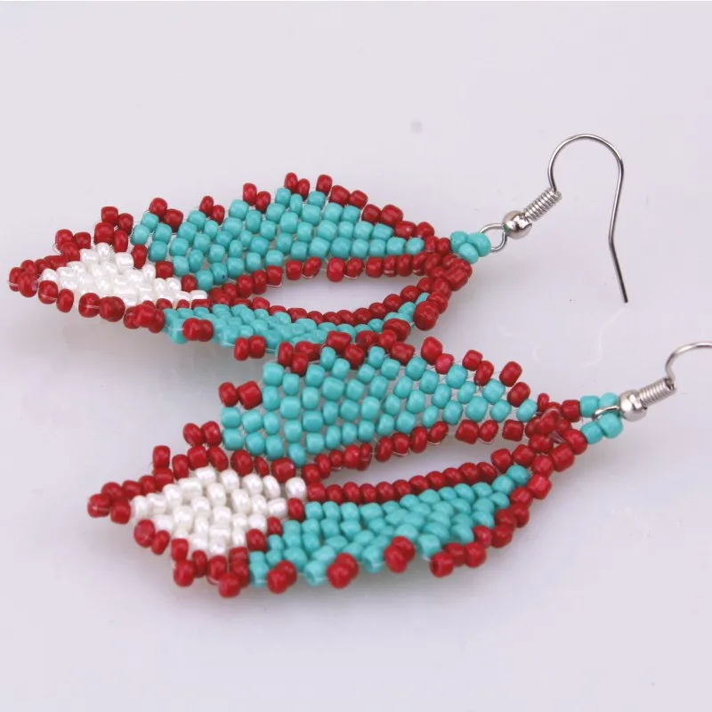 4 UJewelry 100% большие серьги ручной работы белого и фиолетового цвета ювелирные