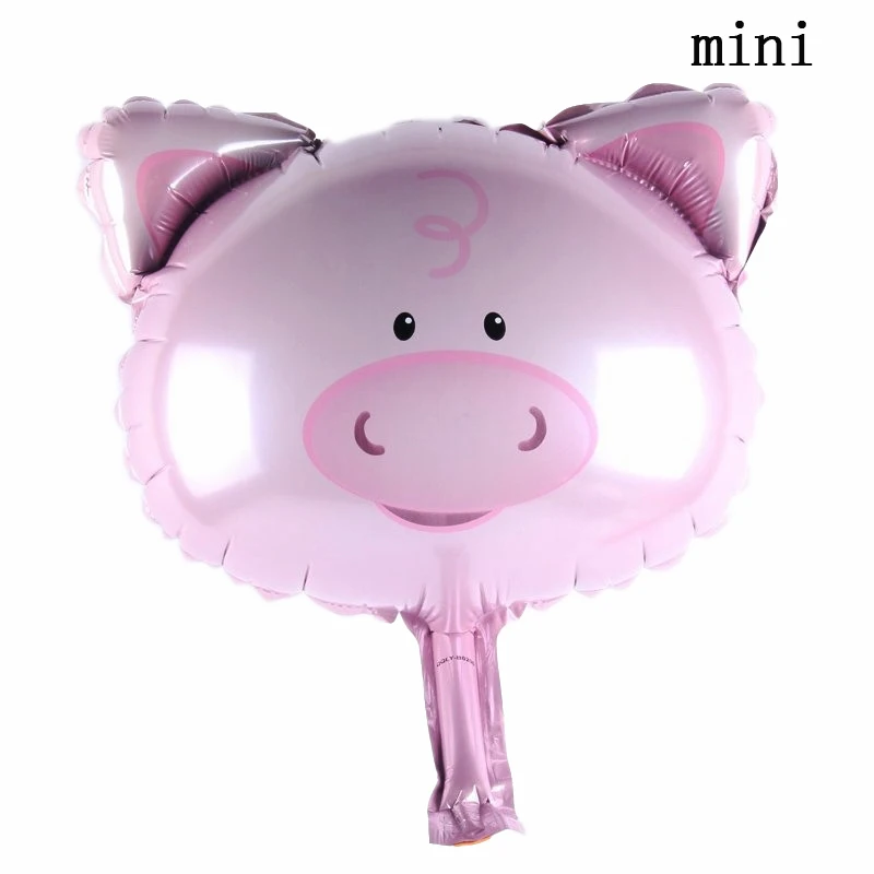 mini pig Несколько стилей животное воздушный шарик из алюминиевой фольги воздушный шар тигр/лев/Зебра/Жираф воздушный шар Дети День Рождения Декор Детская игрушка для душа - Цвет: mini pig