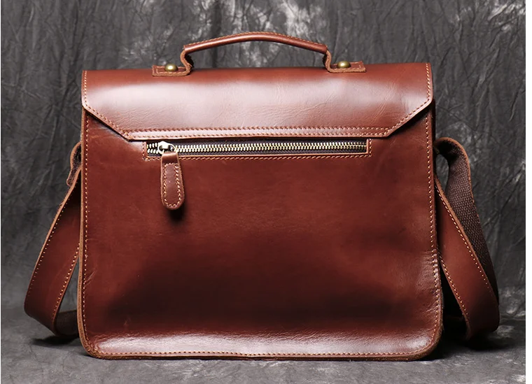 Crazy Horse Men Genuine Leather Briefcases Cross Body Shoulder High Capacity Business Bag Fashion Handbags Students Satchel D839 | Багаж и