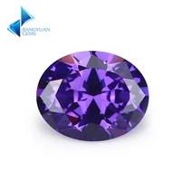 size 2x313x18mm oval shape a07 violet color 5a cz stone synthetic gems cubic zirconia for jewelry