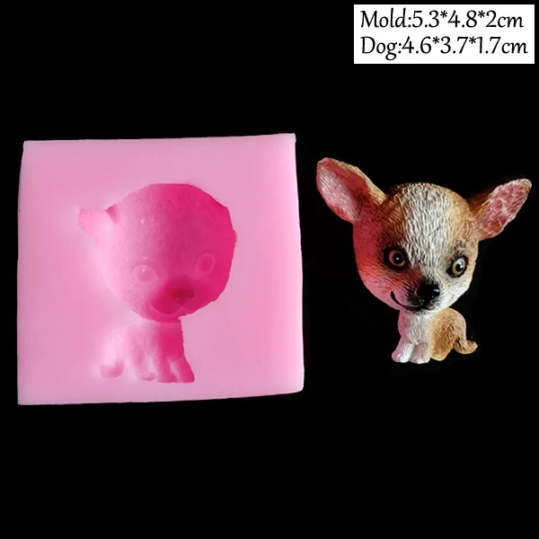 25 стилей, новинка, 3D силиконовая форма для мыла в виде милой собаки, формы для свечей, сделай сам, инструменты для украшения тортов из мастики, желе, конфеты, шоколад, полимер C340