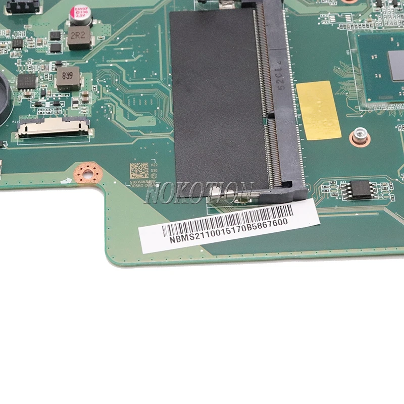 Nokotion NBMS211001 NB. MS211.001 для acer ASPIRE ES1-711 Материнская плата ноутбука с N2940 компьютер на любом транспортном средстве