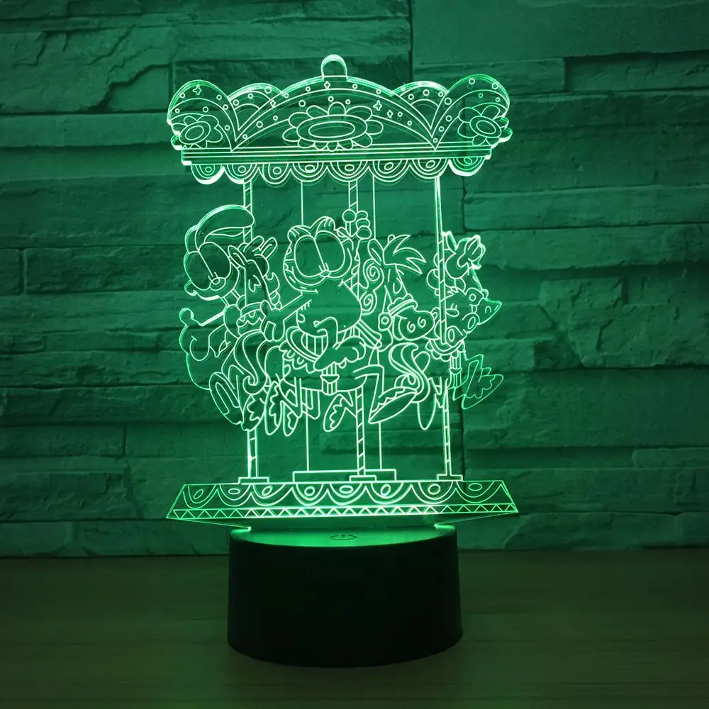 3d стерео подсветка карусель лошадка для отделочных материалов светодиодный