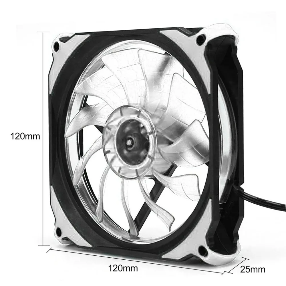 Eclipse 120 мм 120x120x25 мм светодиодный охлаждающий кулер столик для ПК вентилятор с низким уровнем шума охлаждающий вентилятор бесшумный вентилятор для настольных компьютеров