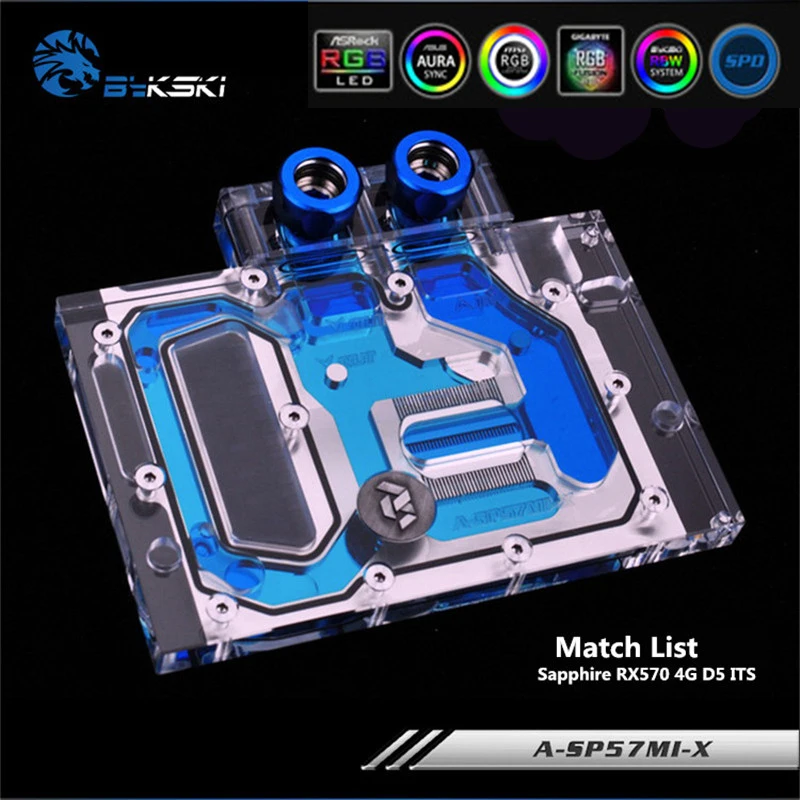 Водяной блок Bykski для Sapphire RX570 4G D5 | Компьютеры и офис