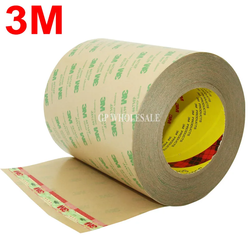 0.06mm Thick, 305mm wide*55M, 3M 467MP 2 Faces Sticky Tape for Plastic Nameplate Bond, LCD Display Switch Bond, Hi-temp. Resist