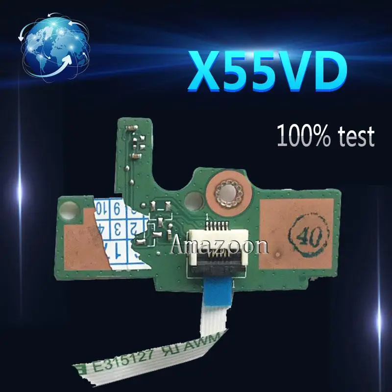 Amazoon оригинальный для For Asus X55C X55VD кнопочный переключатель питания плата с кабелем