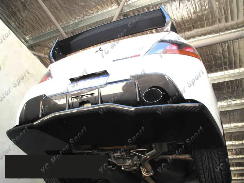 Углеродное волокно JDM VTX стильный задний диффузор с металлическим фитингом