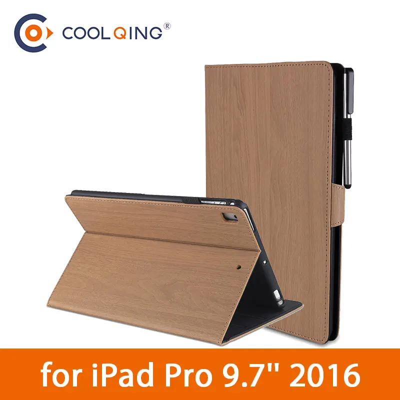 Чехол для планшетов с текстурой древесины iPad Pro 9 7 2016 из искусственной кожи умный